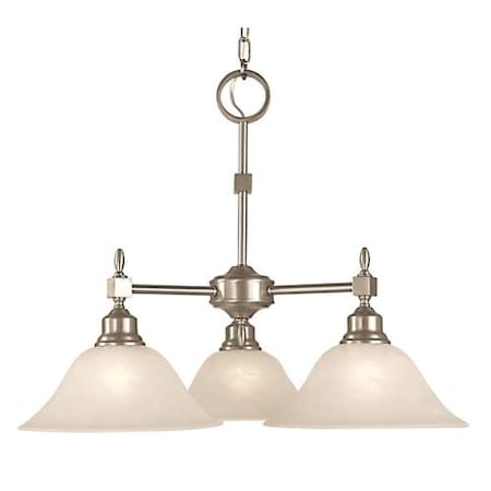 3-Light Brushed Nickel Taylor Dinette Chandelier